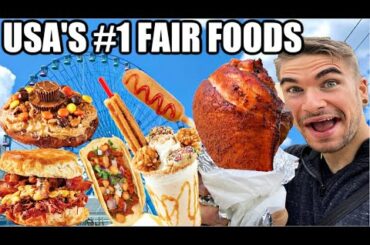Eating ALL of USA's TOP INSANE FAIR FOODS! America's BEST Food & Most DANGEROUS Foods!
