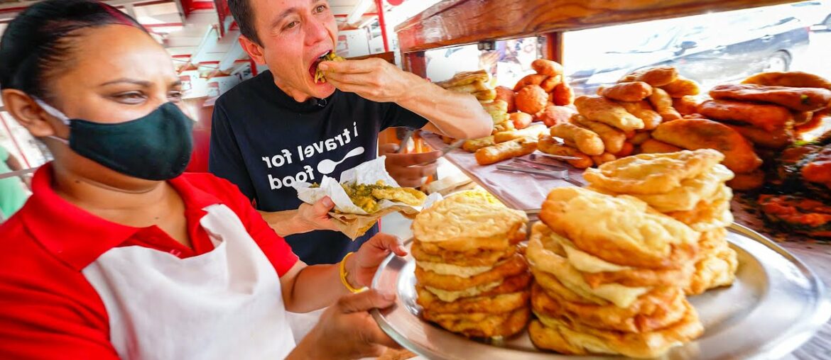 Indian Food YOU WON’T Find in India!! EXTREME DOUBLES + Curry Roti in Trinidad & Tobago!!