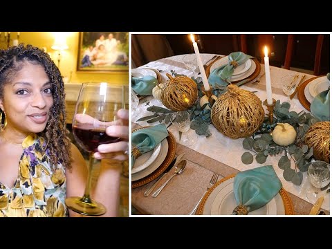 Pumpkin & Eucalyptus Homemade Thanksgiving Table + Tylza Wine Fridge Review Pumpkin & Eucalyptus Homemade Thanksgiving Table + Tylza Wine Fridge Review