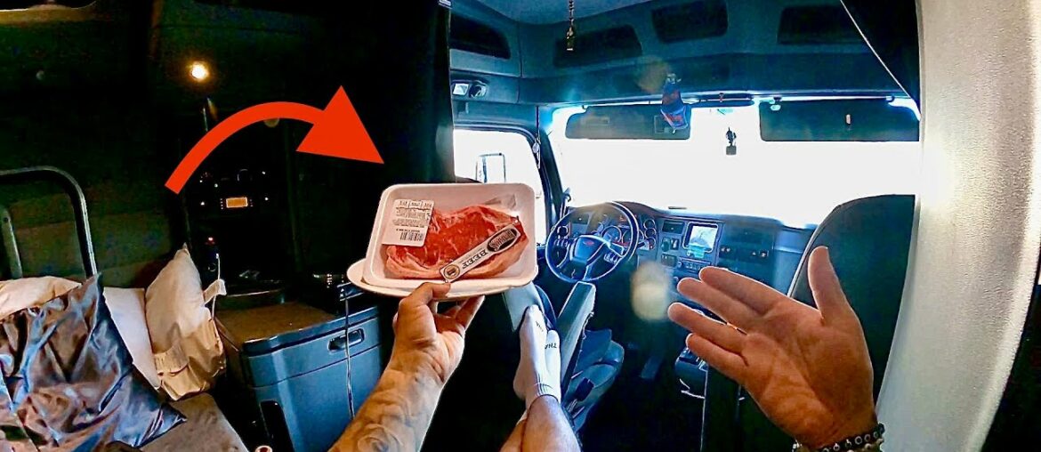 Cooking A Gourmet Dinner Out Of My Semi Truck (Camping Meal)