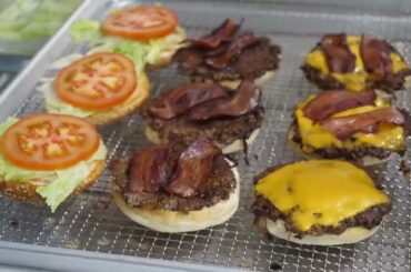 Double cheeseburger with french fries