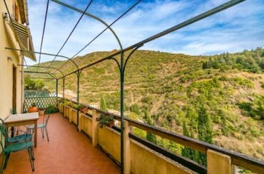 Charming House with Garden and a Magnificent View in the Village of Lastours in the South of France