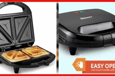 Elite Gourmet ESM2207# Sandwich Panini Maker Grilled Cheese Machine, Tuna Melt Omelets PFOA-Free