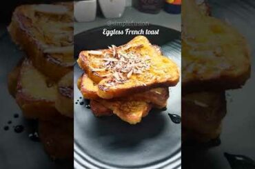 Eggless french toast | french toast without eggs | breakfast recipe by Simple Fusion #shorts
