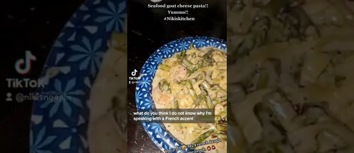 #Nikiskitchen French accent, pasta, food, shrimp, Yummy