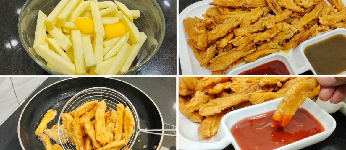 Crispy Egg French Fries Recipe | Easy Egg French Fries | Egg Snacks Recipe | Tasty Food