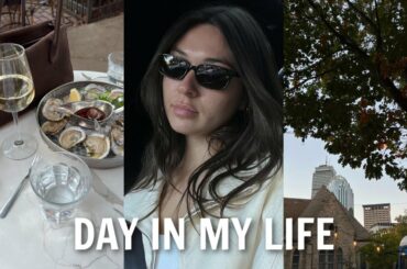 VLOG: fall friday in boston, shopping, chatty grwm + wine night!