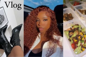 VLOG: MEAL PREP WITH ME, FIRE BOOTS, EXCITING REVEAL, DAY OUT WITH MA + MORE