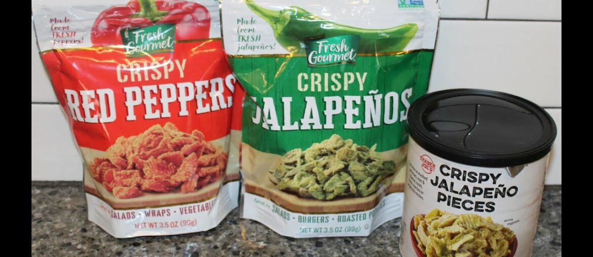 Fresh Gourmet Crispy Red Peppers & Crispy Jalapenos and Trader Joe’s Crispy Jalapeno Pieces Fresh Gourmet Crispy Red Peppers & Crispy Jalapenos and Trader Joe’s Crispy Jalapeno Pieces