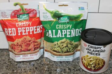 Fresh Gourmet Crispy Red Peppers & Crispy Jalapenos and Trader Joe’s Crispy Jalapeno Pieces