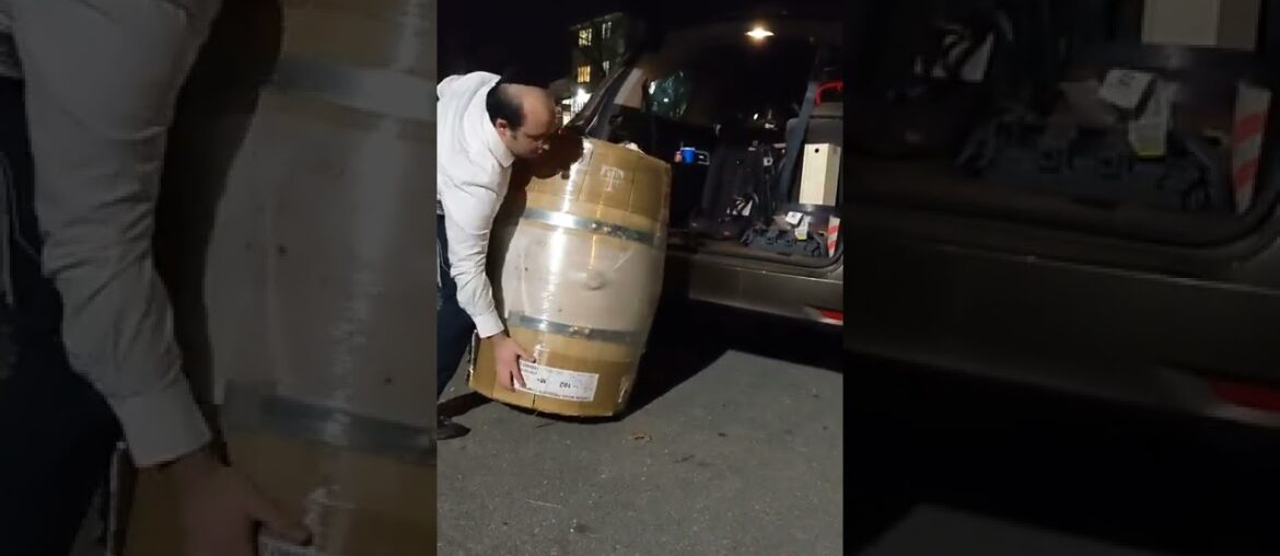 French Oak Cask. to be filled with Californian wine by a Rabbi in Lakewood then Terebelo Bourbon.