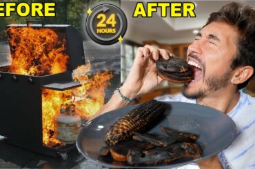 I Only Ate BURNT Food For 24 hours... (IMPOSSIBLE FOOD CHALLENGE)