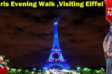 Travel vlog to France | Epic French food | Paris Evening Walk | Europe trip | Visiting Eiffel Tower