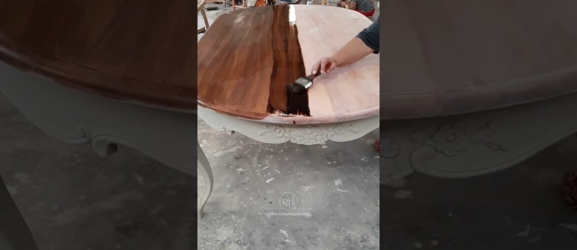 French Luxury Dining Table Finishing Process #shorts