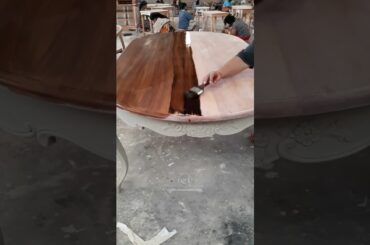 French Luxury Dining Table Finishing Process #shorts