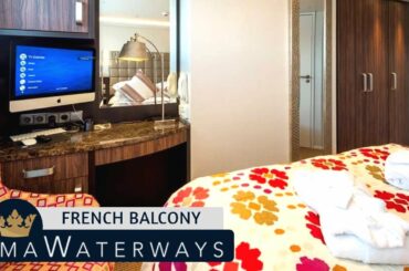 AMA Stella | French Balcony Stateroom Tour & Review 4K | AMA Waterways River Cruise Category CA