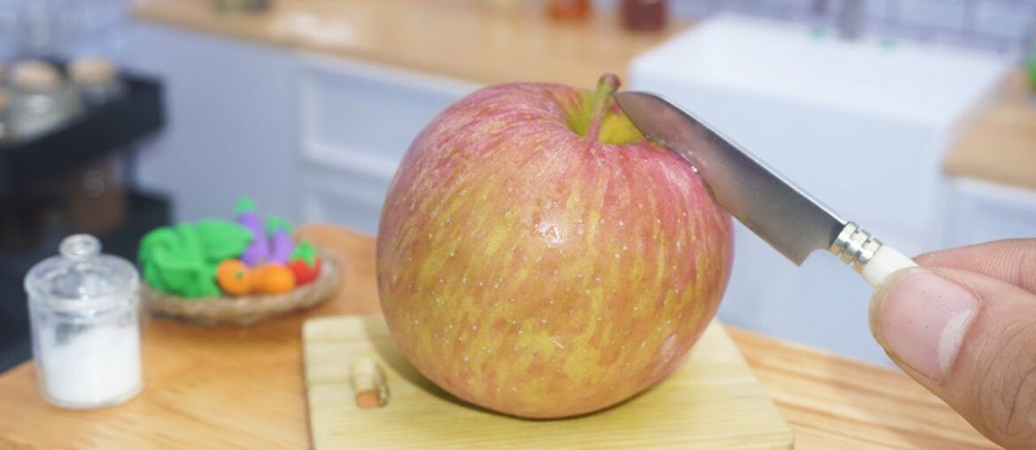 How To Miniature Apple Cake Super Moist French Apple Cake | ASMR Cooking Mini Food