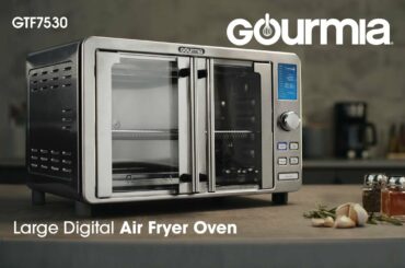Meet the Gourmia Large 9-Slice Digital Air Fryer Oven with 14 Functions & Single-Pull French Doors