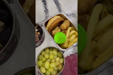 Kids Lunch box today/Lunch recipe|French fries /home made Bun /Chicken nuggets/ #shorts #shortsfeed