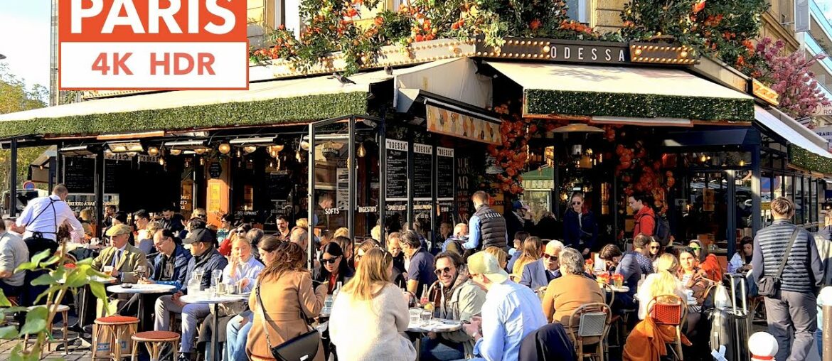 Paris France, Walking tour around Montparnasse - November 12, 2022, [4K HDR]