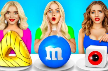 Big, Medium and Small Plate Challenge | Only One Geometric Shape Food Eating by RATATA CHALLENGE