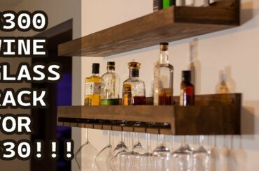 Build your own DIY $300 Wine Glass Rack Set for $30!!  #diy #woodworking
