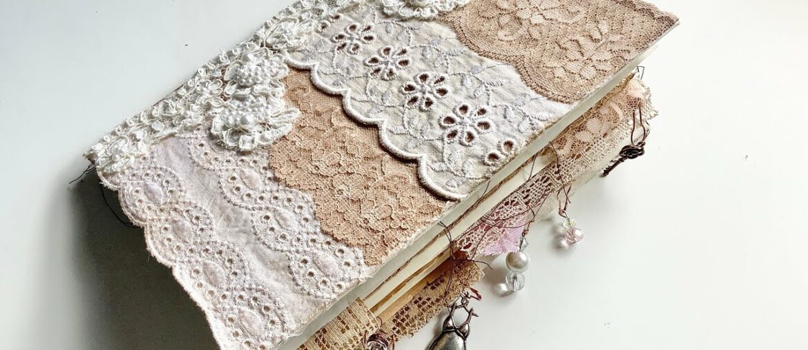 Vintage French lace keepsake journal