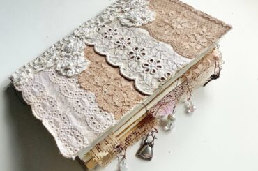 Vintage French lace keepsake journal
