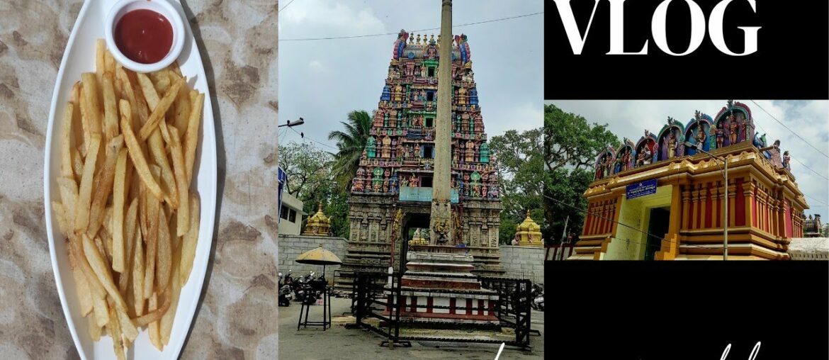 Homemade french fries recipe | A trip  to halasur subramanya temple and shiva temple karnataka