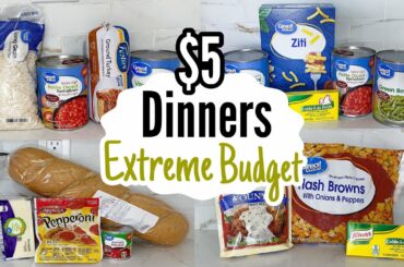 $5 DINNERS | FIVE Fast & EASY Cheap Meal Ideas! | Julia Pacheco