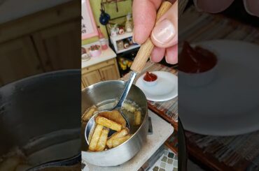Miniature Cooking. French fries. Mini Cooking. dollhouse. Tiny Food. Mini World. Tiny Cook Real Food