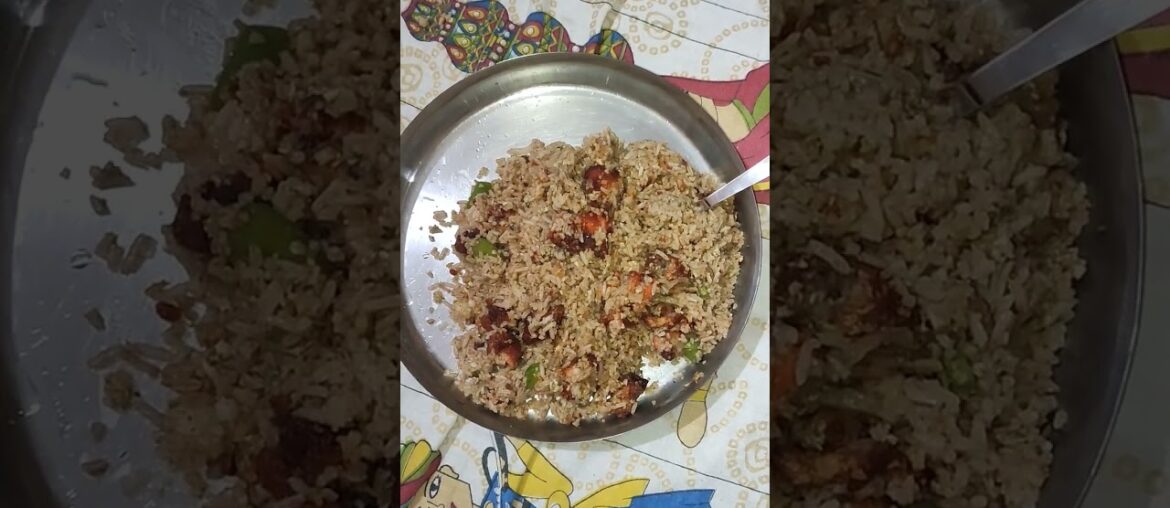 Chicken Fried rice and French chicken #shorts #food #chicken