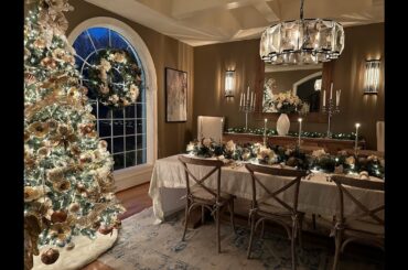 Christmas Decorate with Me 2022 | Decorating Our Dining Room | Dining Room Christmas Home Tour