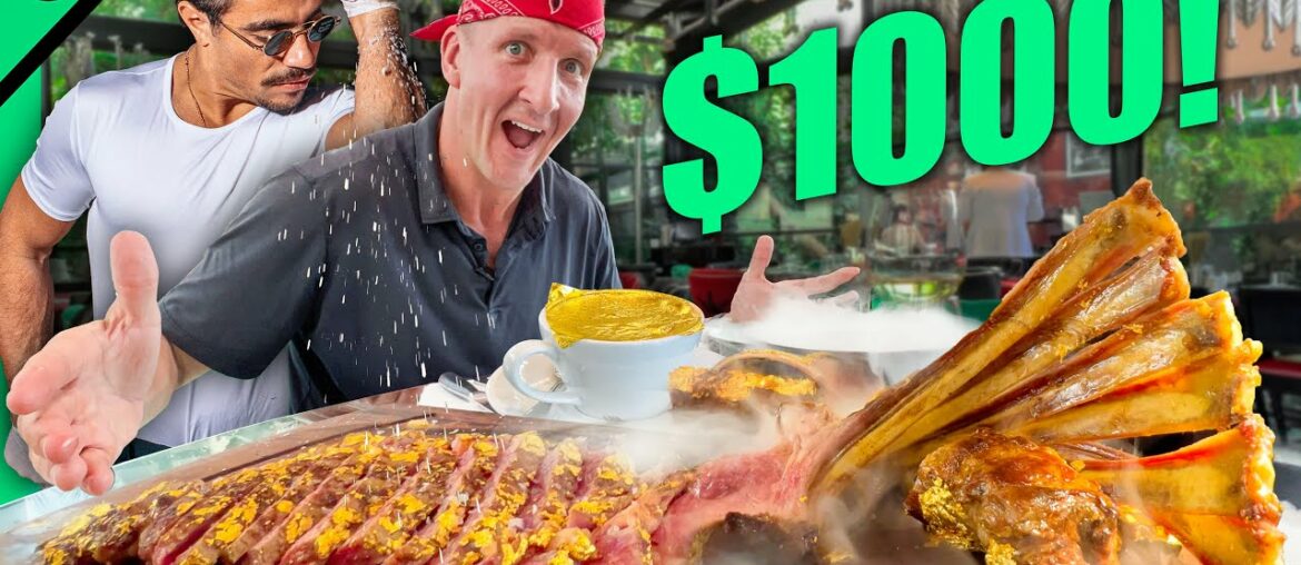 $1000 Salt Bae Challenge!! INSANE Luxury Meat Prices!!!