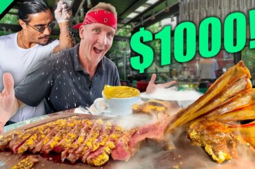 $1000 Salt Bae Challenge!! INSANE Luxury Meat Prices!!!