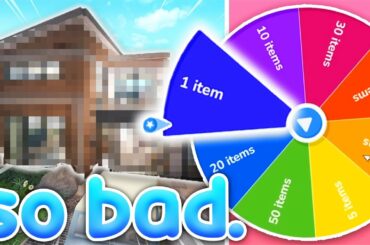 WHEEL decides HOW MANY ITEMS per ROOM (BLOXBURG)