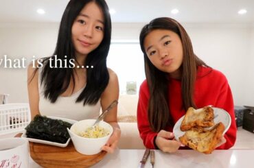 SWAPPING DIETS with my younger sister for 24 HOURS!