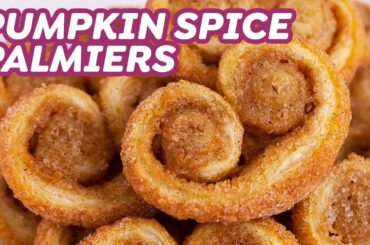 Pumpkin Spice Palmiers a.k.a. Elephant Ear Cookies!