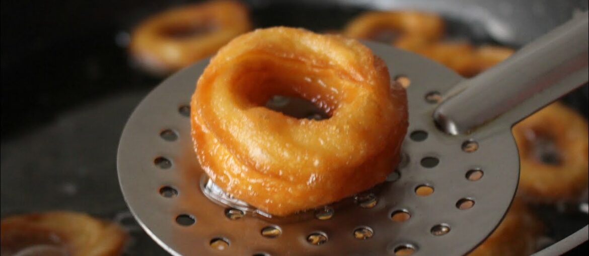 Easiest way to make a donut | No yeast donut recipe | French cruller donuts | Dessert recipe | Sweet