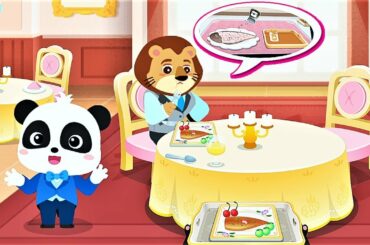Little panda French Chef - Learn How To Cook In a French Restaurant - Babybus Game Video