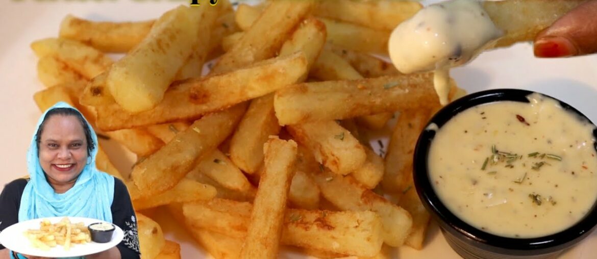 Crispy French Fries Recipe With Tips & Tricks | Garlic Cheese Souce | French Fries Recipe Crispy French Fries Recipe With Tips & Tricks | Garlic Cheese Souce | French Fries Recipe