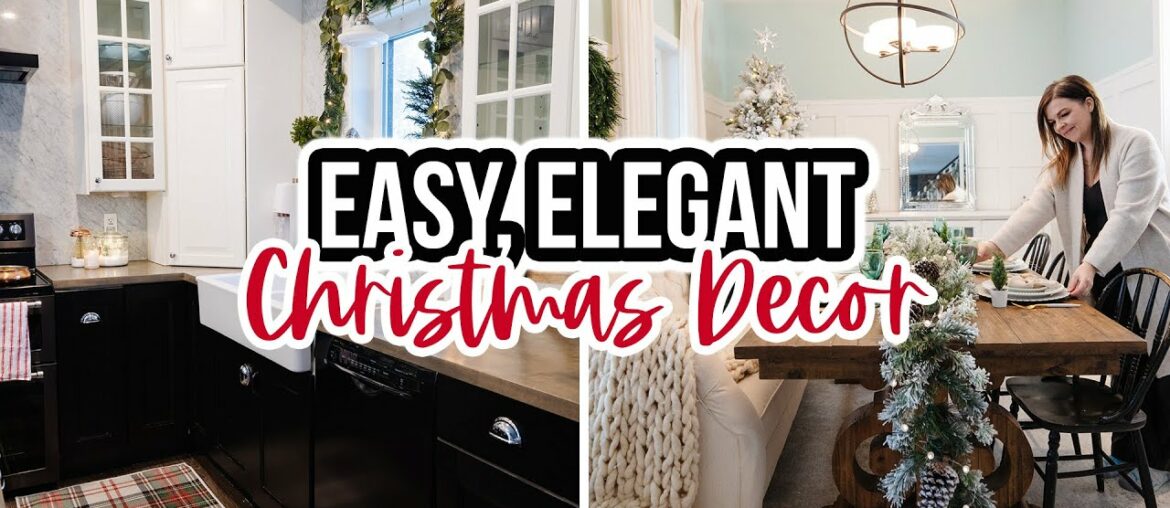 Christmas 2022 decorate with me | Kitchen & dining room decor ideas with easy hacks!