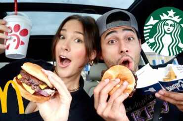 A Stranger Decides What We Eat For 24 HOURS *we got sick*