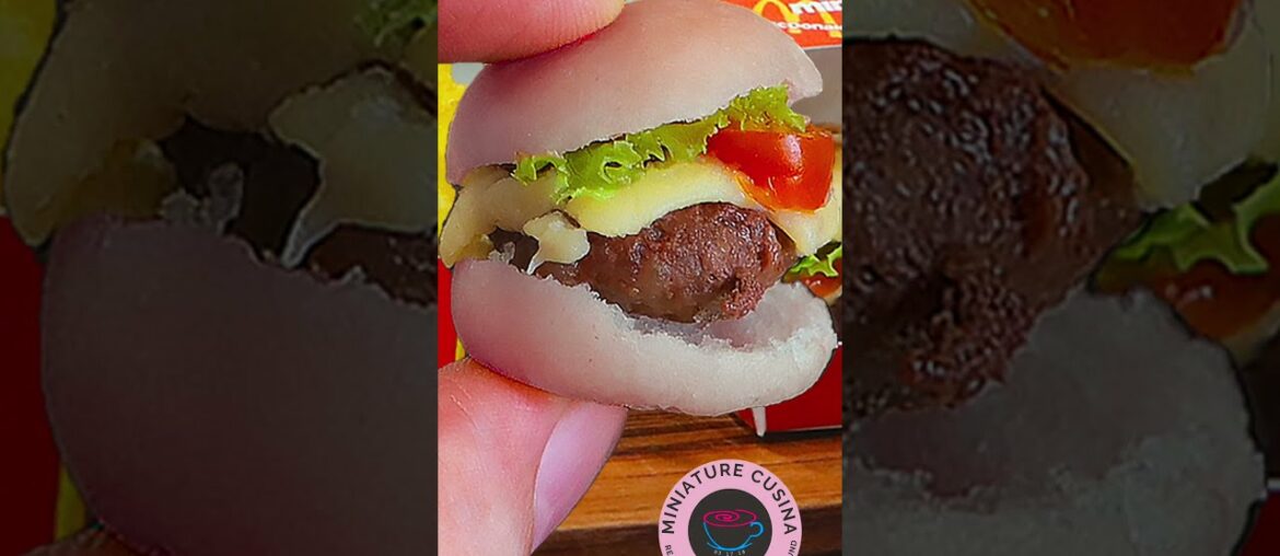 Mcdo Cheese Burger and French Fries Mini Real Food Cooking Kitchen Toy Set #shorts