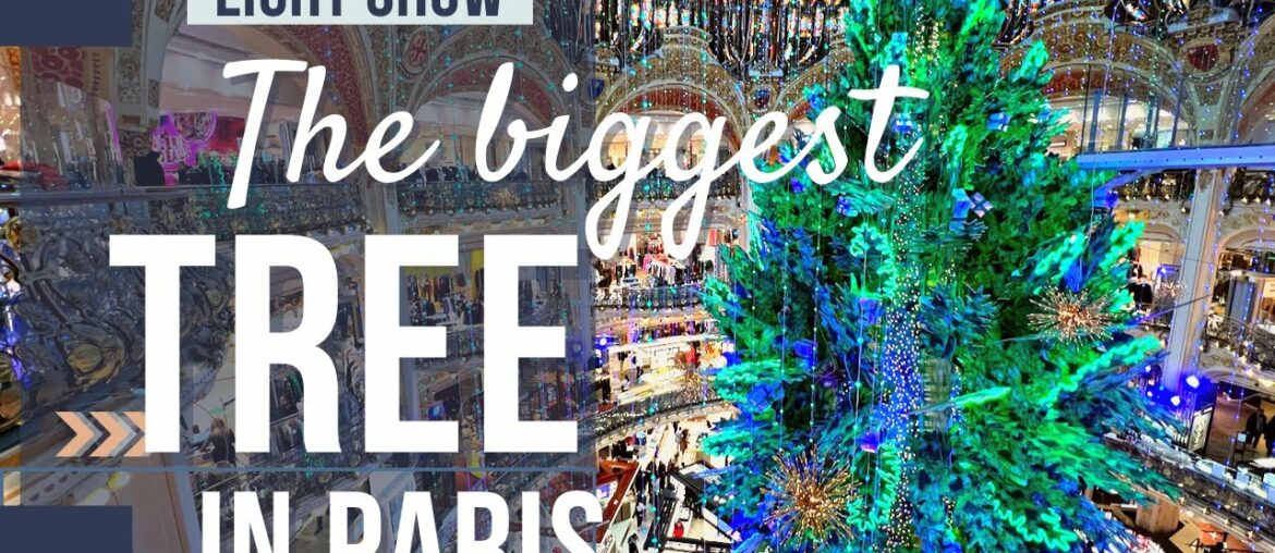 Full light show in 4K – the 2023 Galeries Lafayette Christmas Tree, Paris France Full light show in 4K - the 2023 Galeries Lafayette Christmas Tree, Paris France