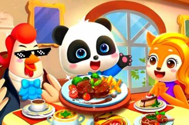 Little Panda's World Recipes - Learn How To Cook In a French Restaurant - Babybus Game Video