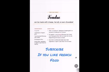 Free French food recipe for your cooking skills!