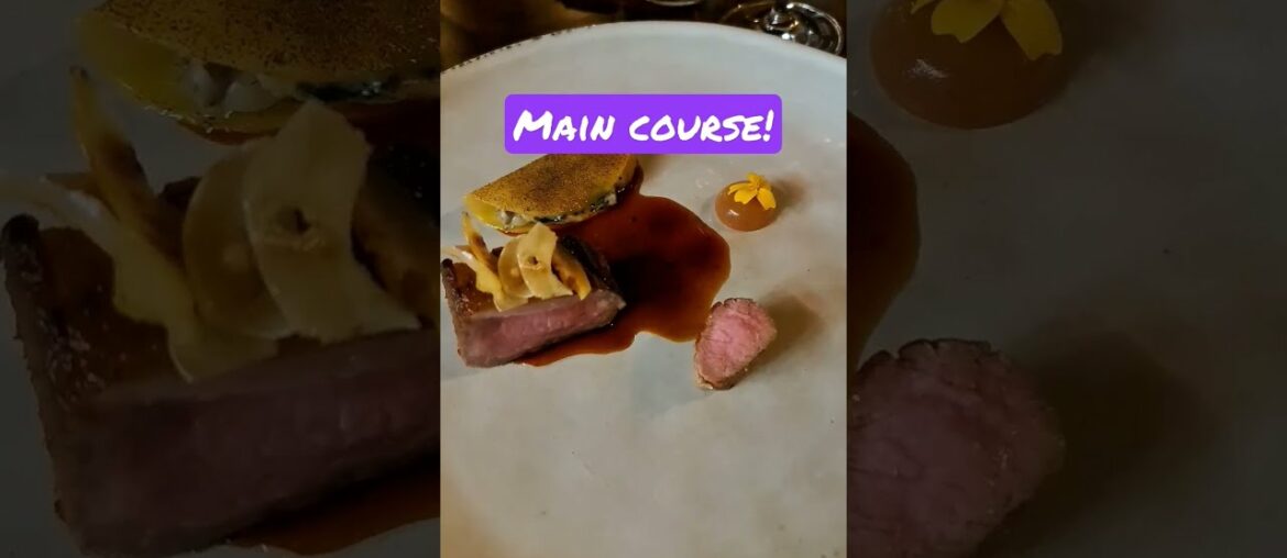 Paris France main course at Michelin rated restaurant