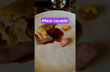 Paris France main course at Michelin rated restaurant