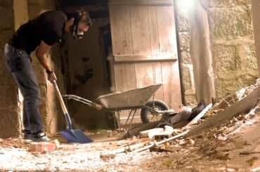 Uncovering the lost abandoned chateau floors | immaculate stamped concrete